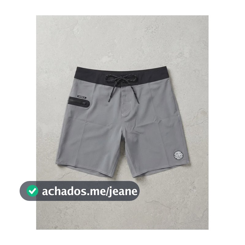 Bermuda Shorts Tactel Rip Curl Passeio Praia Masculino Cinza Rip Curl 44
