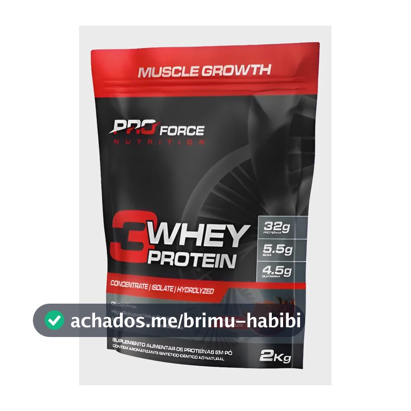 Whey Protein PORO FORCE Muscle Growth Sabor Leitinho 2Kg