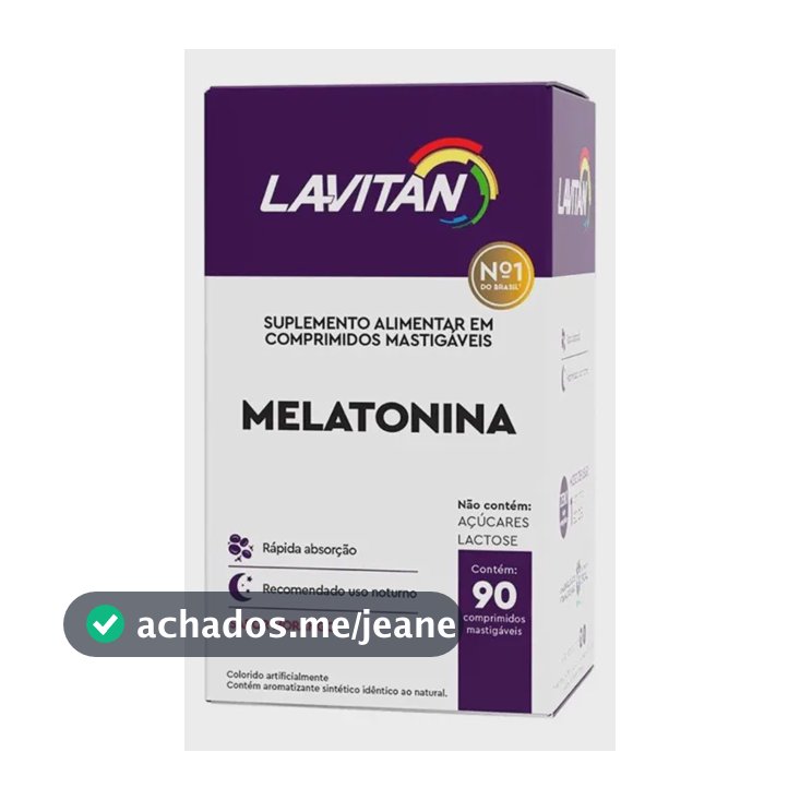 Lavitan Melatonina 90 Comprimidos Mastigáveis Morango