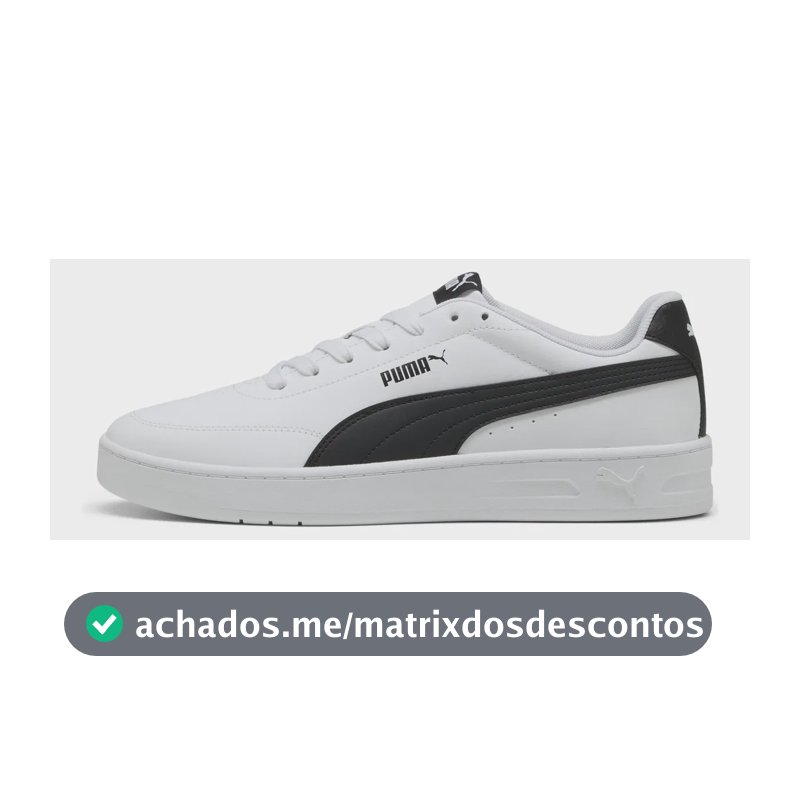 Tênis Court Classic Clean Bdp Puma Branco E Preto 43 Br