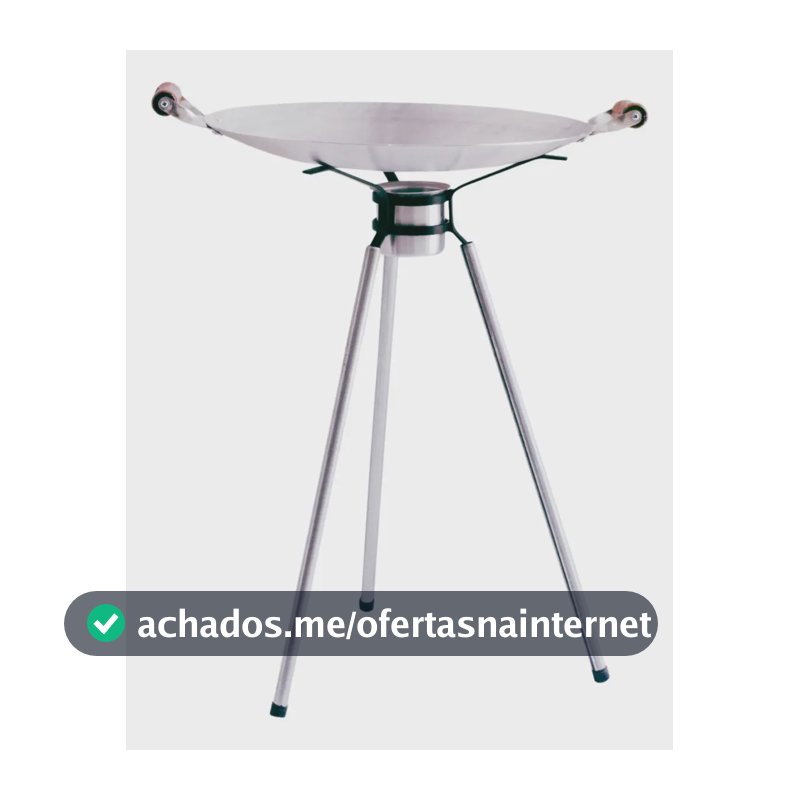 Tacho Alumínio Tipo Arado 40cm C/fogareiro Alcool S/tampa