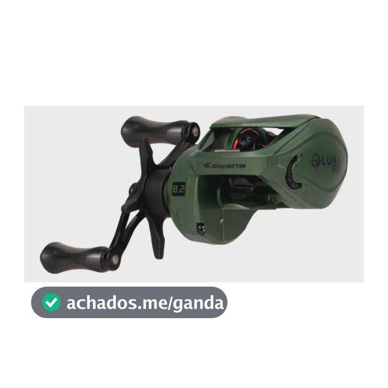 Carretilha Kawana Luna- Alta Velocidade E Força P/ Os Brutos Verde-musgo Esquerdo