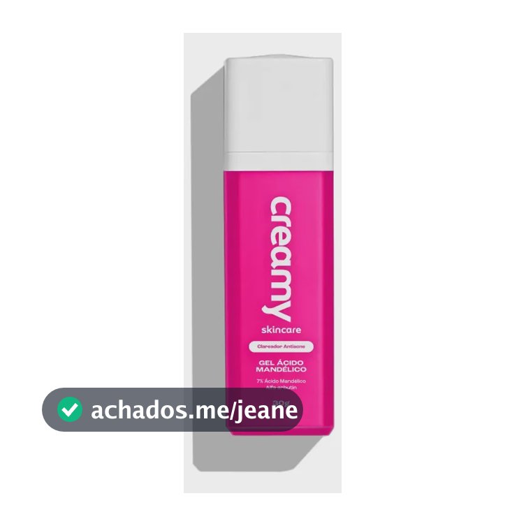 Creamy Skincare Ácido Mandélico 30g Reduz a Oleosidade Combate a Formação de Acne e Uniformiza Todos os Tipos de Pele