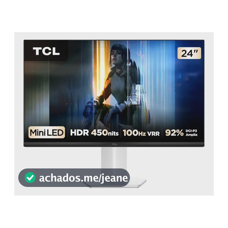 Monitor Tcl 24 Mini Led 24g54 Fhd 100hz branco
