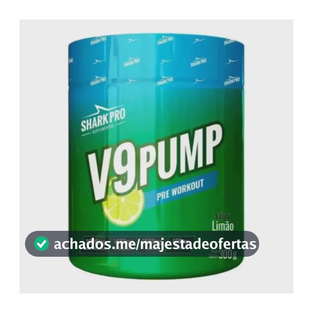 Pre Treino V9 Pump 300g Refrigerante Limao - Shark Pro Limão