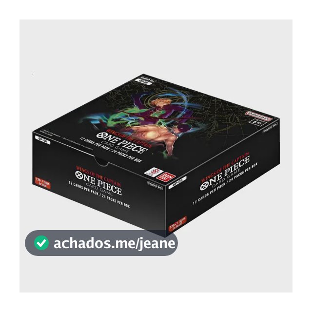 One Piece TCG: Wings of the Captain, Caixa de Booster com 288 Cartas em Inglês – Bandai