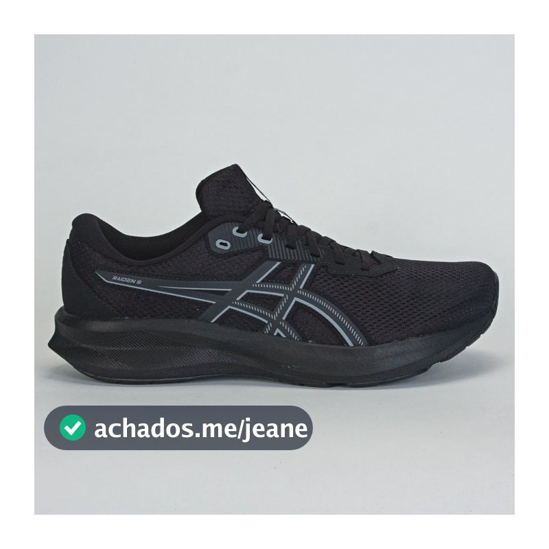 Tênis Asics Raiden 5 Masculino Corrida - Caminhada Preto/cinza Liso 41