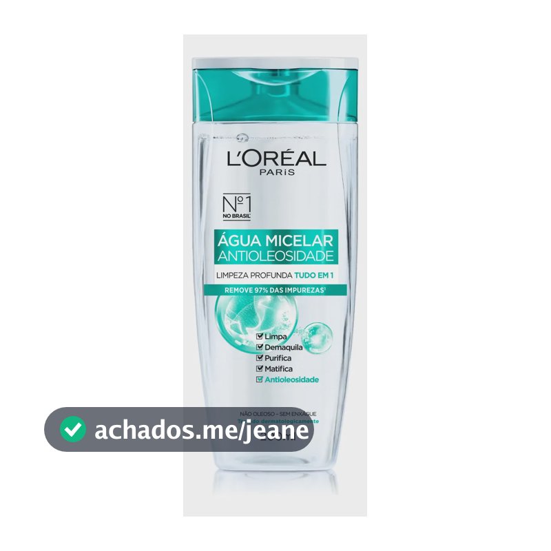 L'oréal Paris Água Micelar Efeito Matte Solução De Limpeza Facial 5 Em 1, 200ml