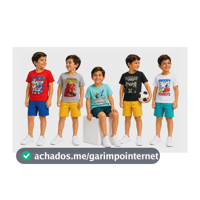 Kit 10 Peças De Roupa Infantil Masculino Verão 2 À 8 Anos Sortidos - Tamanho 6 5 Conjuntos