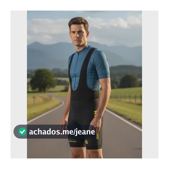 Bretelle Ciclismo Masculino Acolchoado Confortável Bermuda