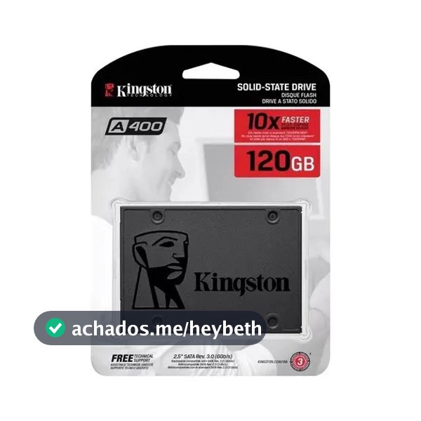 Hd Ssd Kingston A400 120gb Sata 3 Sa400s37/120g C/ Nota Nf-e Cor Preto
