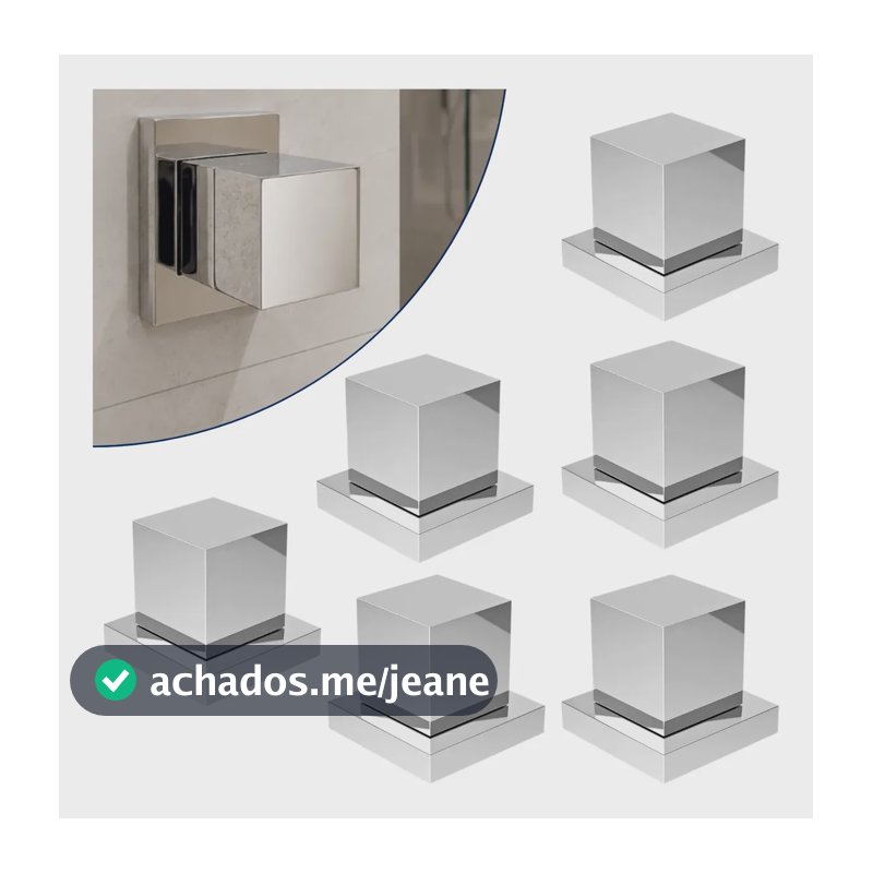 Kit 6 Acabamento P/ Registro Padrão Deca 100% Metal Cromado