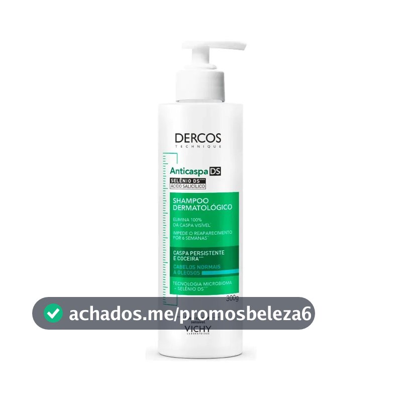 Shampoo Anticaspa Cabelos Normais a Oleosos, Dercos DS Vichy, 300g