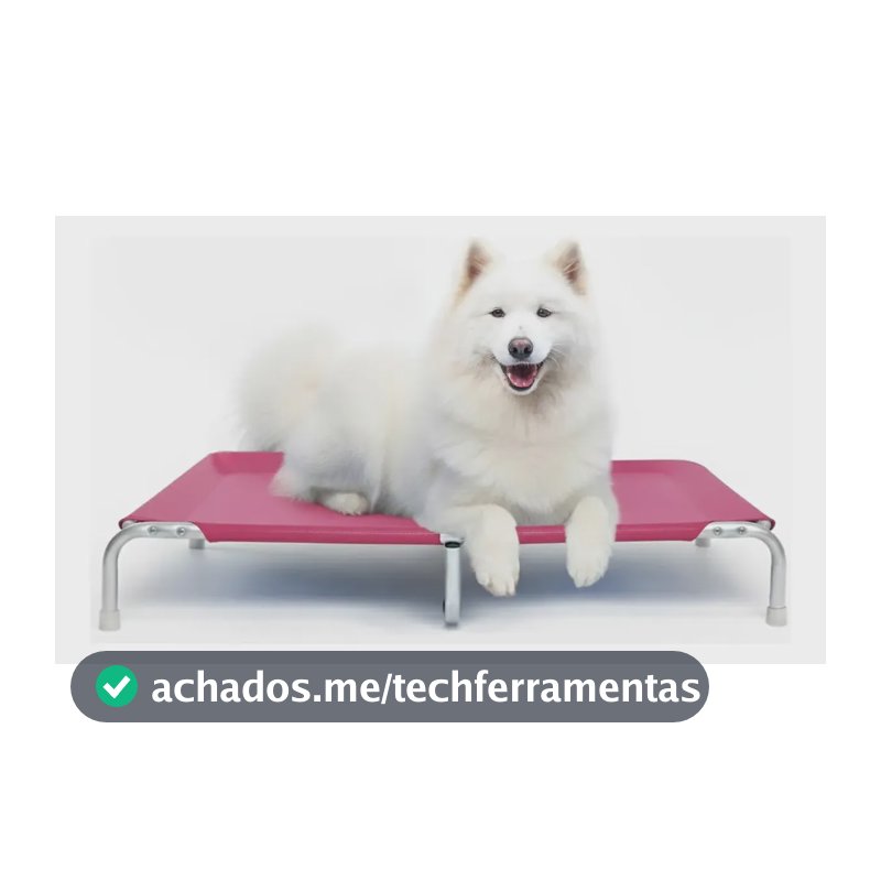 Cama Para Cachorro Cama de Cachorro Suspensa Cama Pet Grande GG 105x70cm Rosa