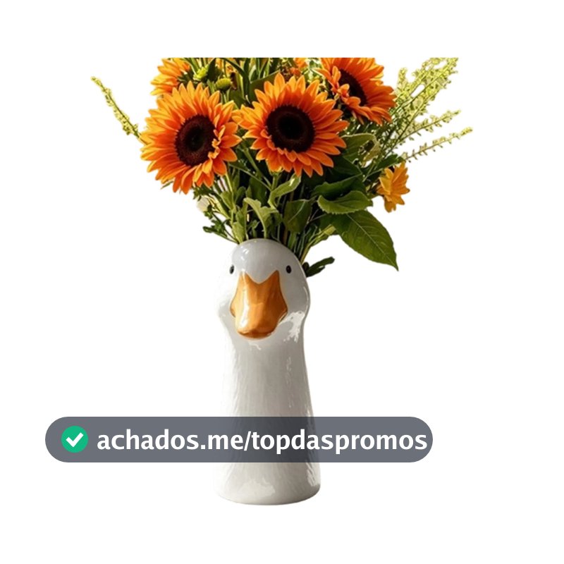 Animal Head Vase Ceramic Goose Head Flower Planter Pot Cente