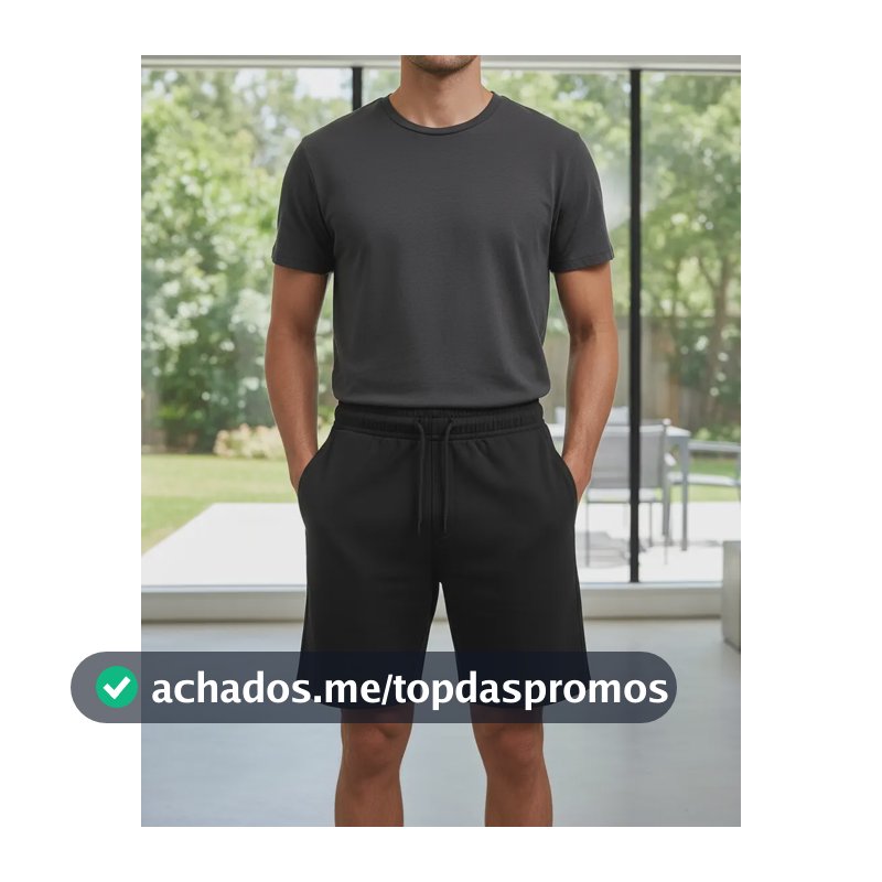 Kit 2 Shorts Bermuda Moletom Plus Masculino Do G1 Ao G3 Preto/marinho Lisa G3