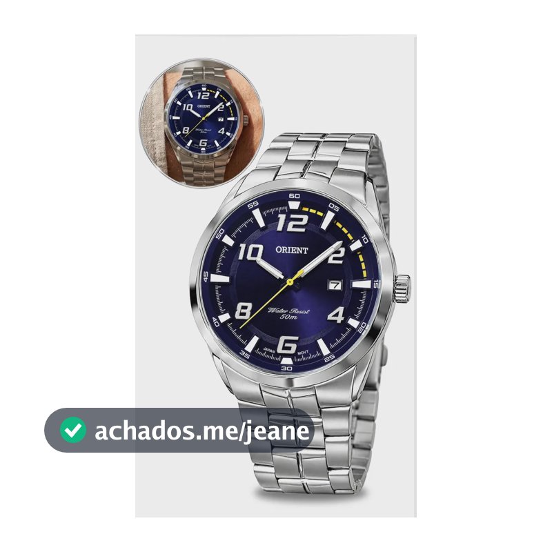 Relógio Orient MBSS1382 Prata Com Calendário à Prova D'água