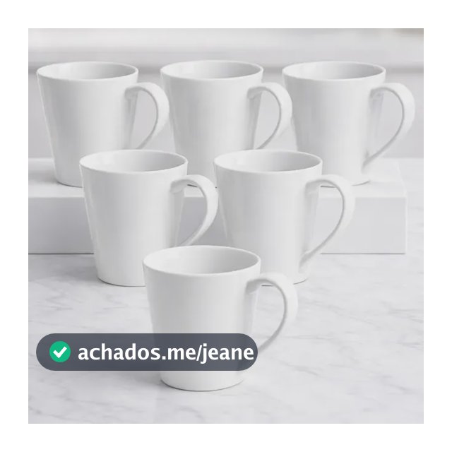 Kit 6 Canecas Tulipa Porcelana 250ml Coloridas Café Chá Xíca Branca