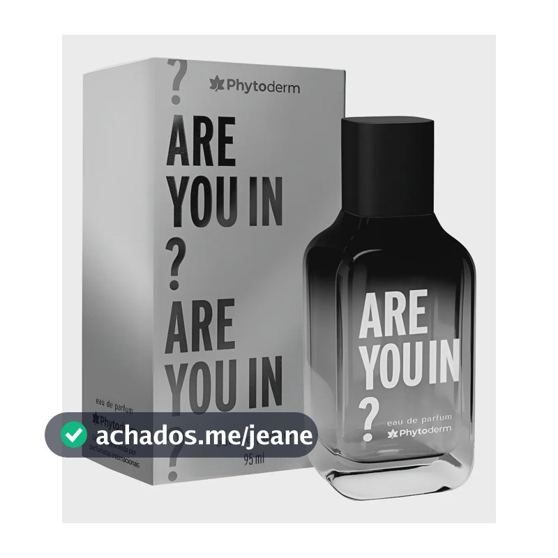 Perfume Masculino Are You In Phytoderm 95ml Amadeirado Eau De Parfum