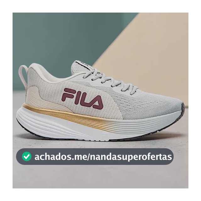 Tênis Feminino Fila Agile Corrida Esportivo Treino Conforto Bege/cinza Gelo/vinho 37