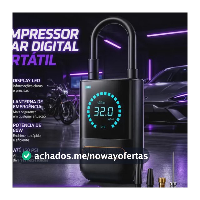 Compressor de Ar Portátil Blackone 150 psi Bateria 4000mah Para Veículos