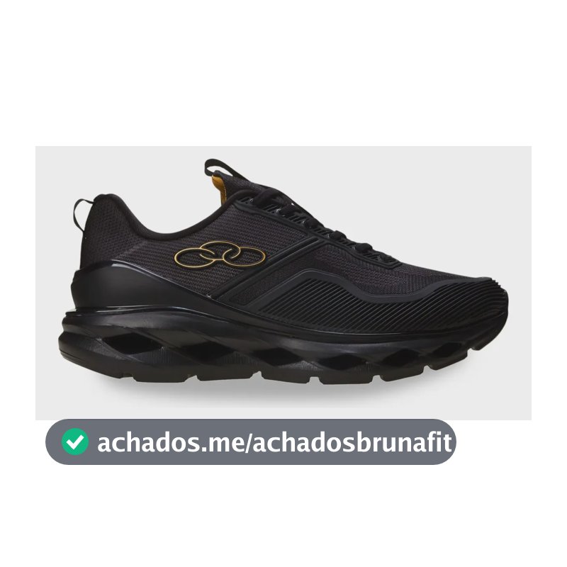Tênis Masculino Olympikus Gama Preto/preto Liso 41 Br