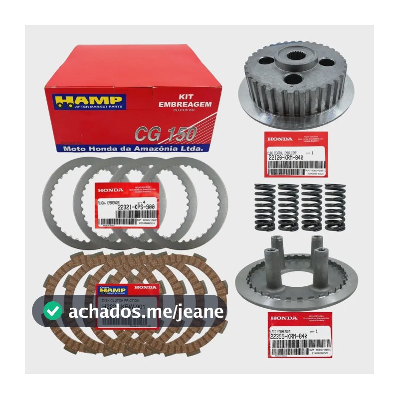 Kit Embreagem Completo C/ Molas Titan/bros 150original Honda