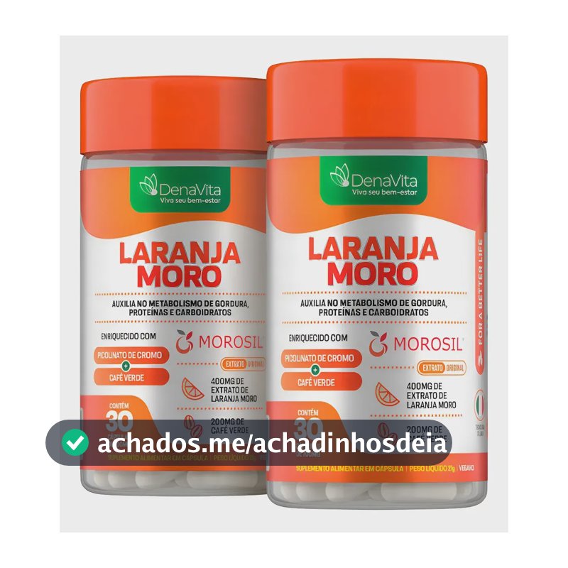 Kit 2x Laranja Moro Morosil Cromo Café Verde - Denavita Extrato De Laranja Moro - Denavita