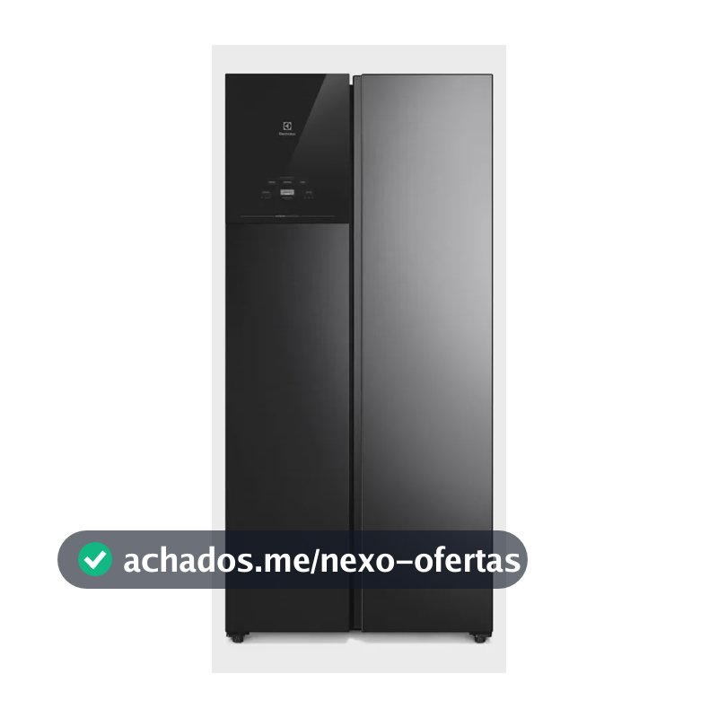 Geladeira Electrolux 431l Bivolt Sidebyside Black Inox Es40b Black