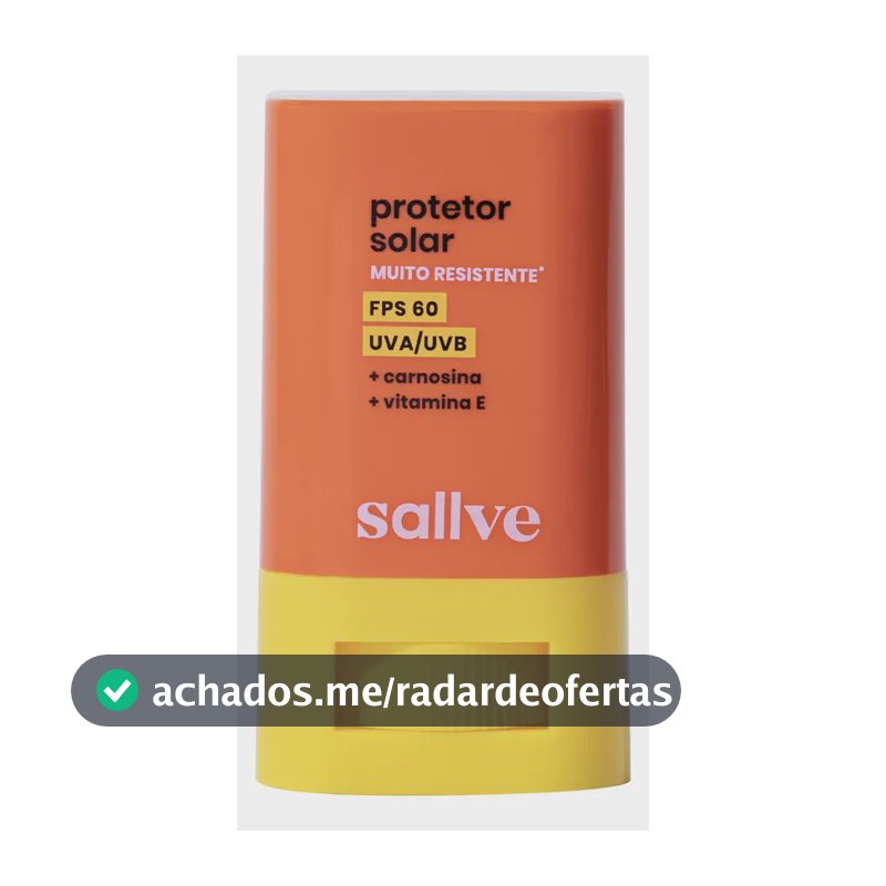 Protetor Solar Bastão FPS 60 Sallve 15g
