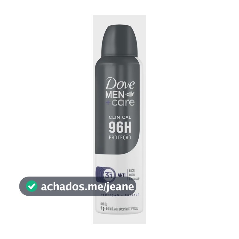Dove Men+Care Antitranspirante Aerossol Clinical Cuidado Total 150 ml