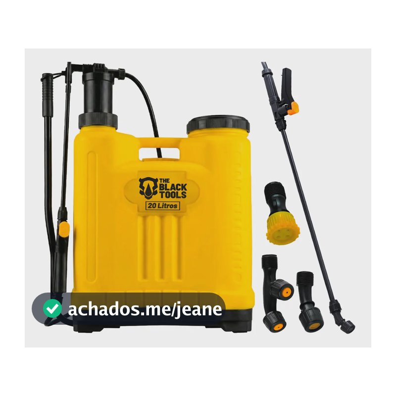 Pulverizador Costal Bomba Máquina Passar Veneno Agricola Manual 20 Litros Cor Amarelo Bpm200e The Black Tools