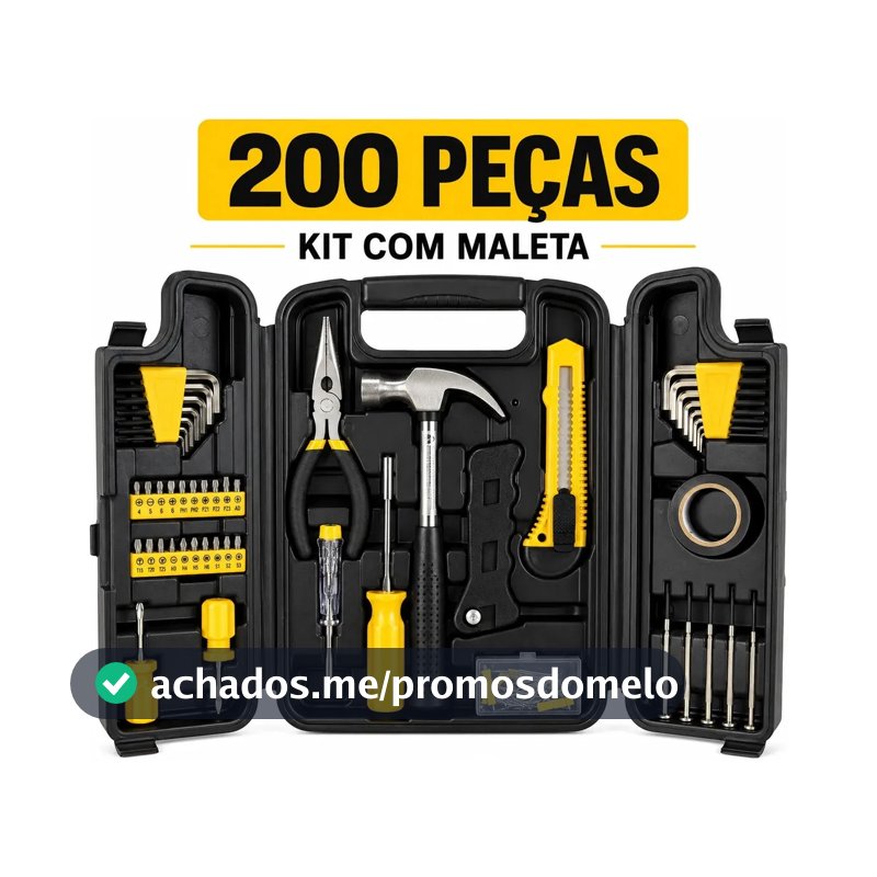 Jogo De Ferramentas 200 Peças - Profissional - Titanium