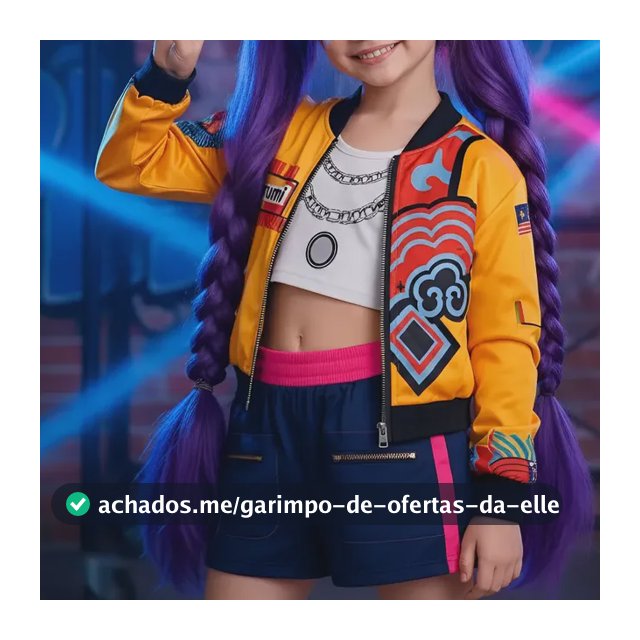 Fantasia Guerreiras Kpop Festa Infantil Luxo C/ Trança Roxa Rumi Cabelo Roxo 4