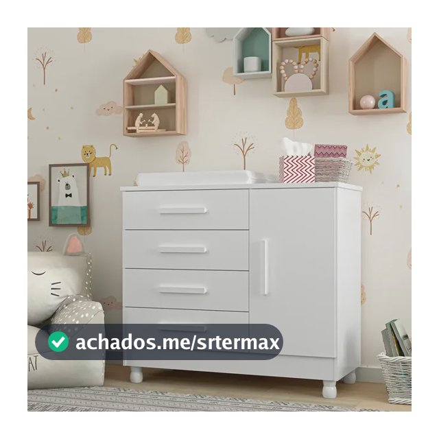 Cômoda Trocador Bebe Organizador 4gaveta Colchão Impermeável
