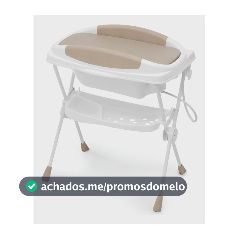 Banheira Plástica Para Bebê Premium com Trocador Galzerano