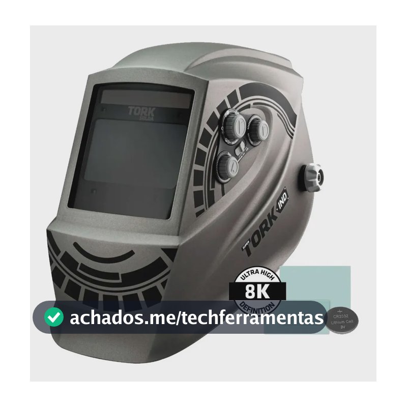 Super Tork Mascara Solda Escurecimento Automático Profissional 8k Tork Cor Cinza-escuro