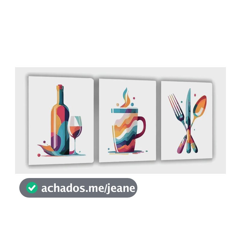 Quadros Decorativos 50x90cm Sala Quarto Utensílios Cozinha