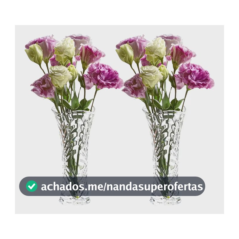 Kit 2 Vasos Decorativo De Vidro 17cm - Vasos Para Plantas Transparente