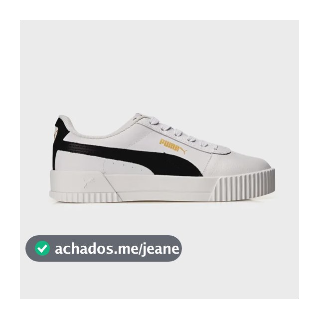 Tênis Casual Feminino Carina Lux Puma Prata Liso 36