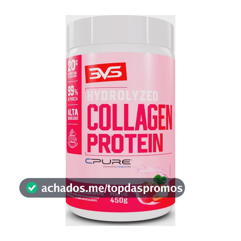Colágeno Protein Cpure® 450g - Sabor: Morango - Fórmula Concentrada com 20g de Proteína por Dose e Alta Solubilidade