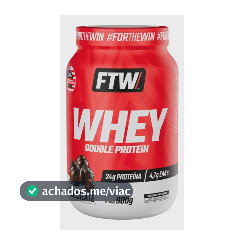 Whey Double Protein 900g Sabor Chocolate - FTW
