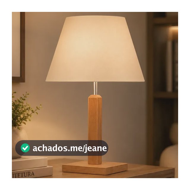 Abajur De Mesa Pé Quadrado Com Cúpula Algodão Chinesa Imbuia Algodão Cru 127/220v