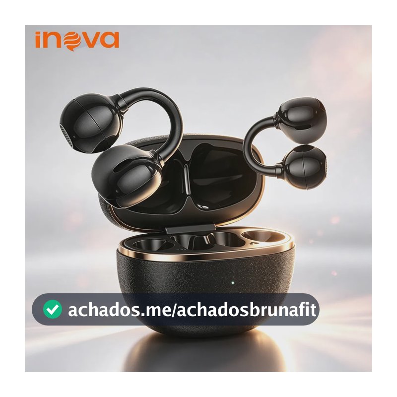 Fone De Ouvido Inova Open-ear Bluetooth Para Esportes Com Controle Tátil E Bateria De Longa Duração