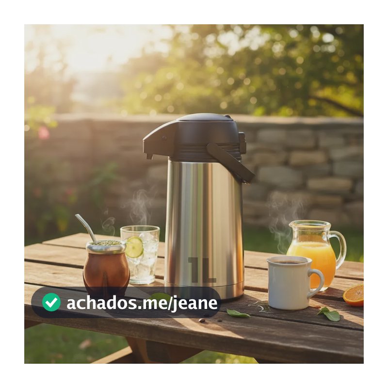 Garrafa Térmica Inox 1 Litro Café Tereré Chimarrão Água Suco