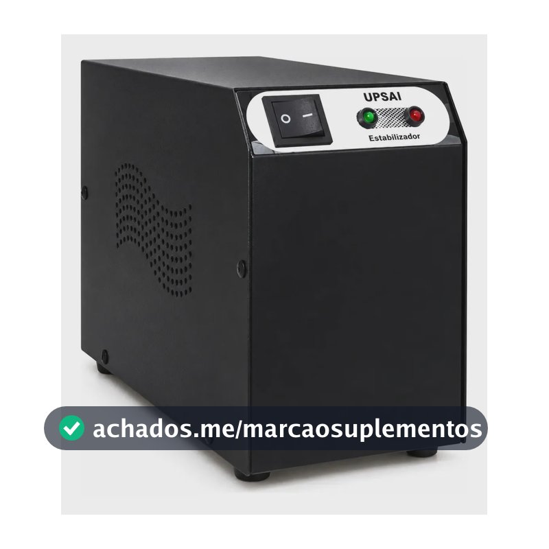 Estabilizador Upsai 3KVA 3030VA 220v / 220v Preto Smart Motor Proteção Energia