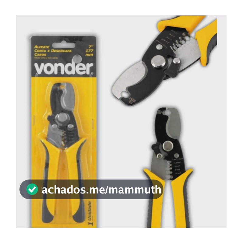 Alicate De Corte E Desencapa Fios Vonder Até 16mm