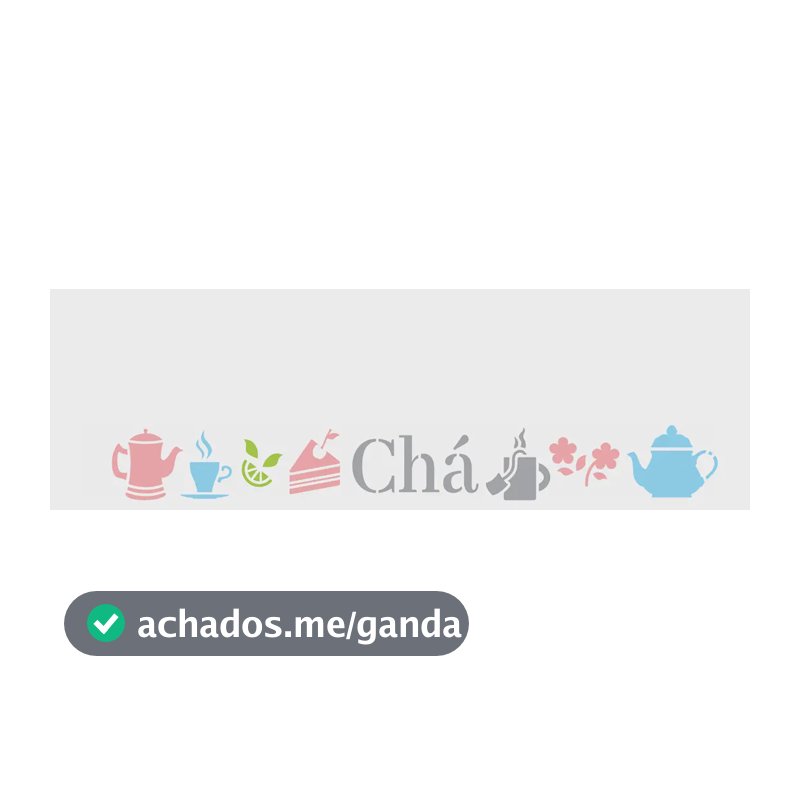 Stencil para Pintura Culinária de Chá Opa Criando Arte CULINARIA CHÁ 3342