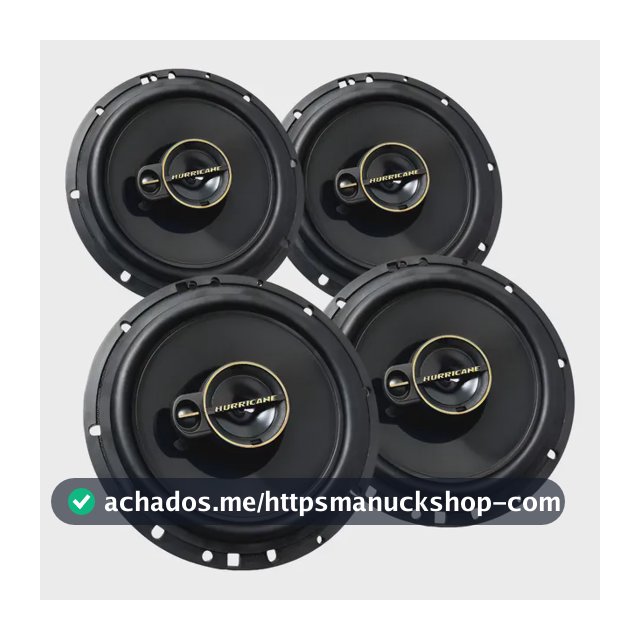 Kit Alto Falante Hurricane Triaxial Aurum A6t 6 Pol 240w 4un Preto