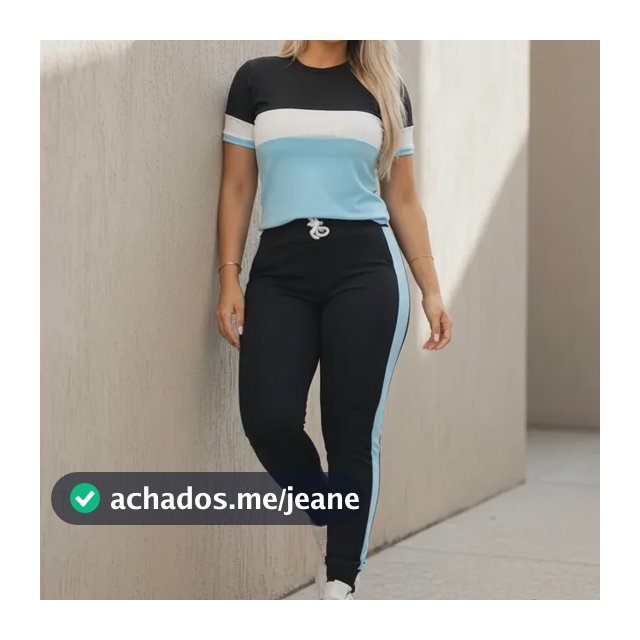 Conjunto Feminino Calça E Blusa Plus Malha Crepe Alfaiataria